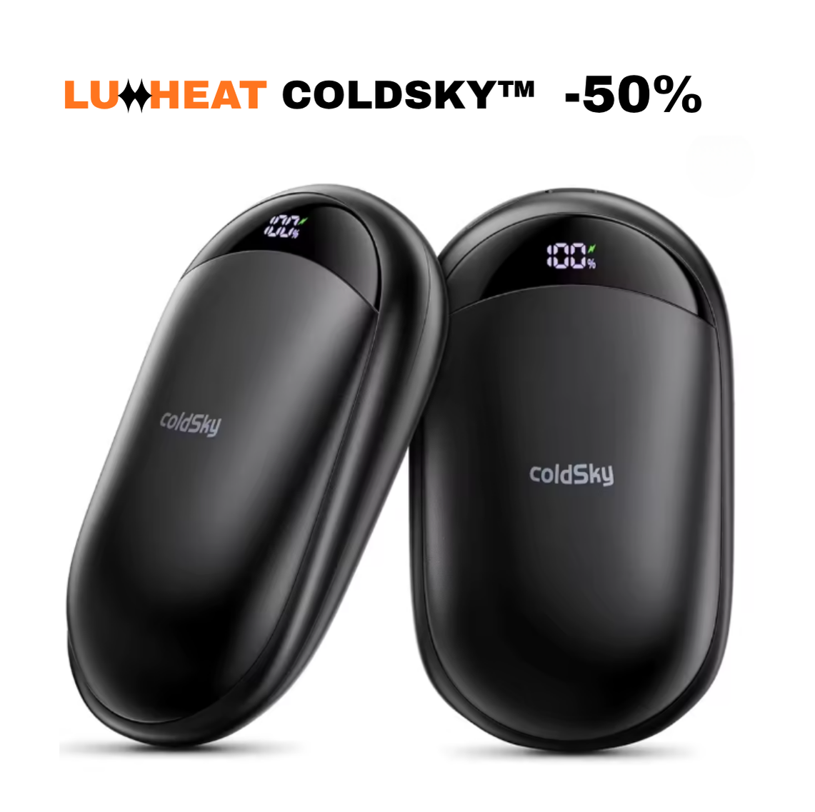 LUMHEAT COLDSKY™ - Ogrzewacze dłoni 55°C | REGULACJA MOCY | POJEMNA BATERIA | GRZANIE 3D